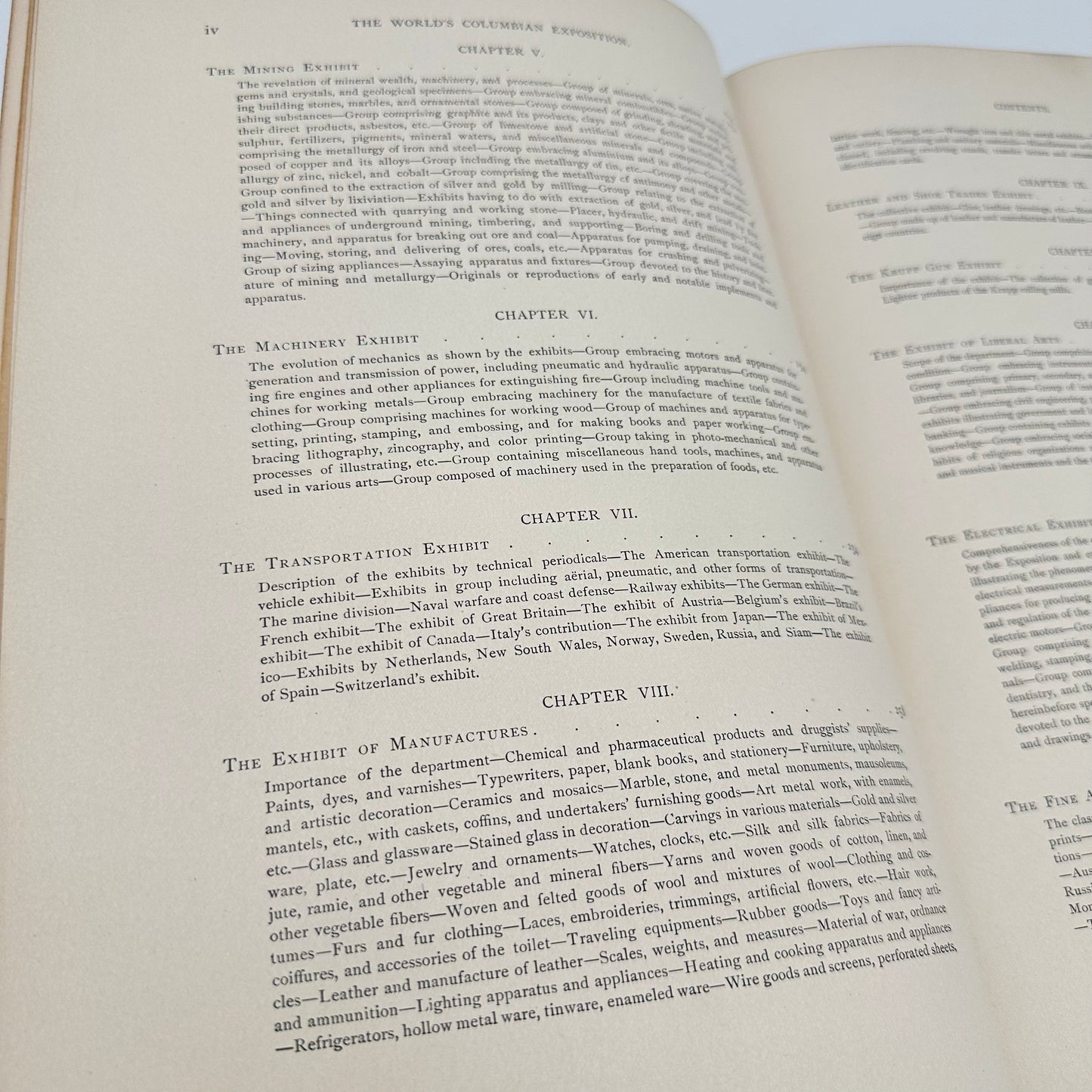 The History of the World's Columbian Exposition — Volume III — Exhibits — With three other publications