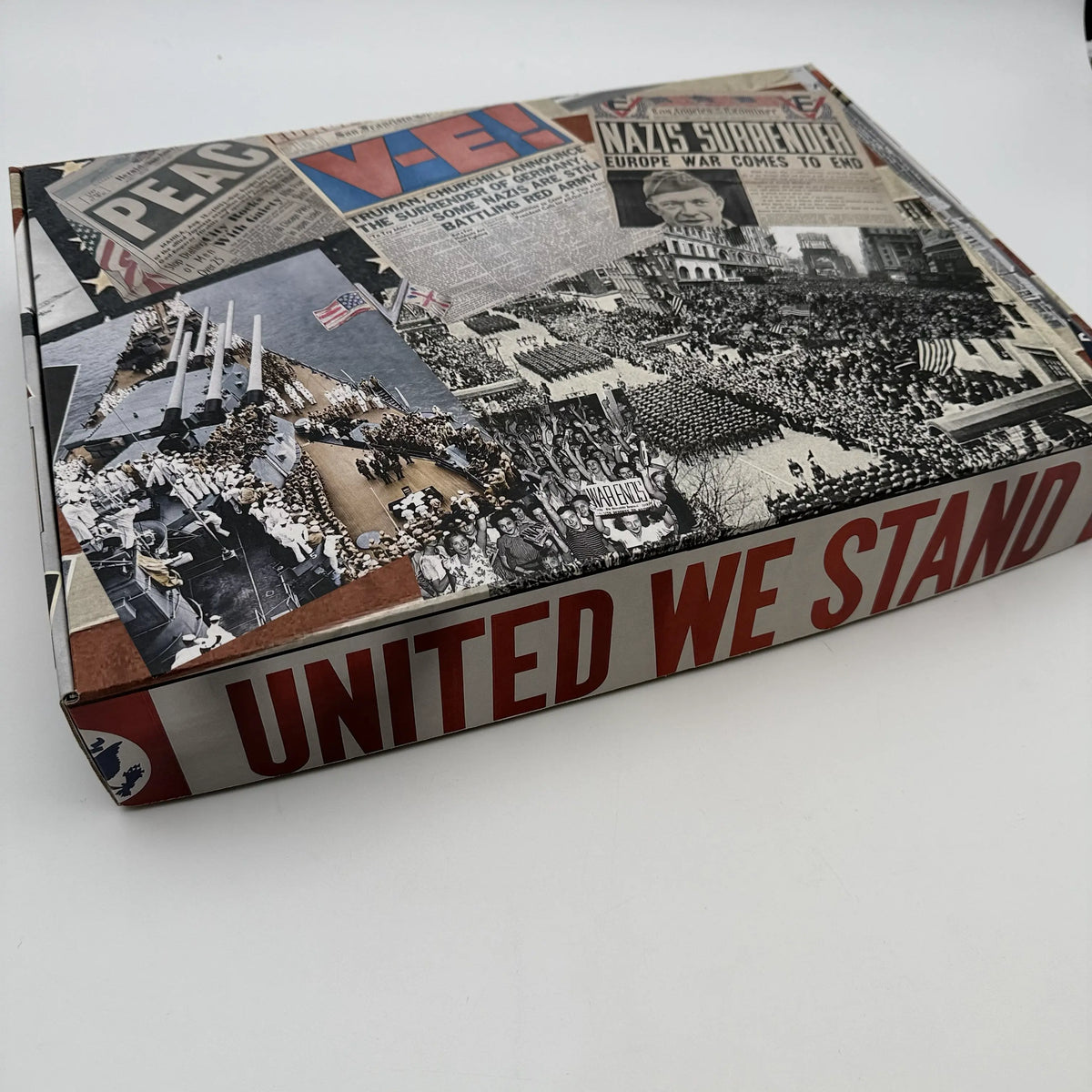 World War II History Box with Publications and Front Pages — Made in America