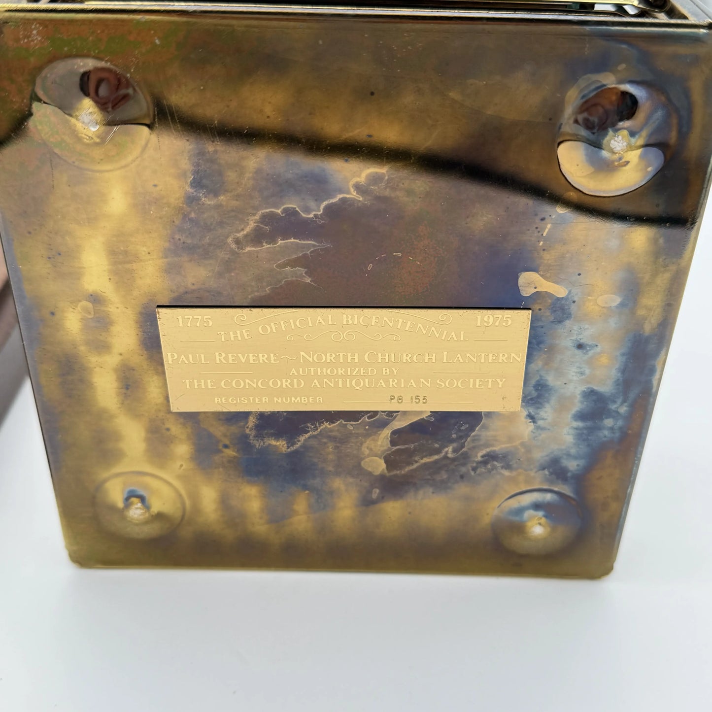 The Official Bicentennial Paul Revere-North Church Lantern Authorized by the Concord Antiquarian Society — Brass plated