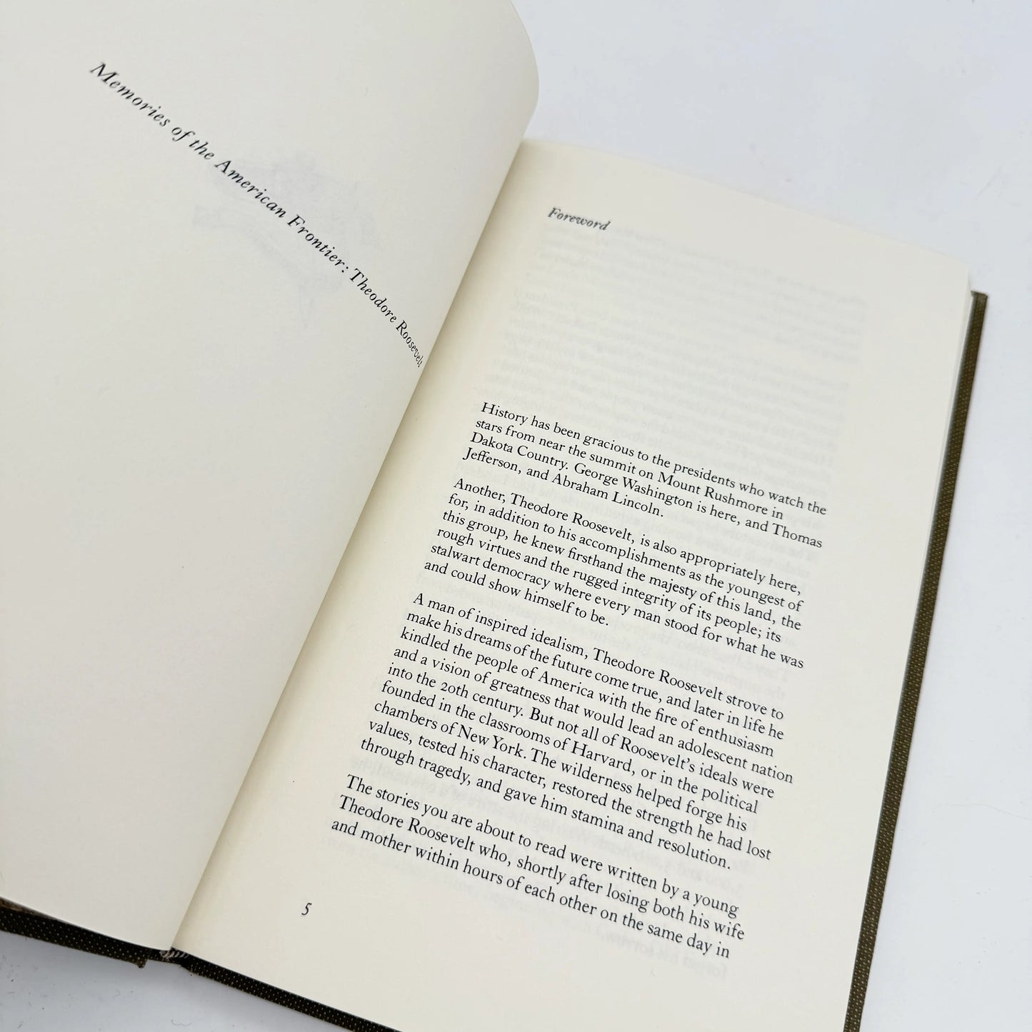 "Memories of the American Frontier" by Theodore Roosevelt — In its original slipcase