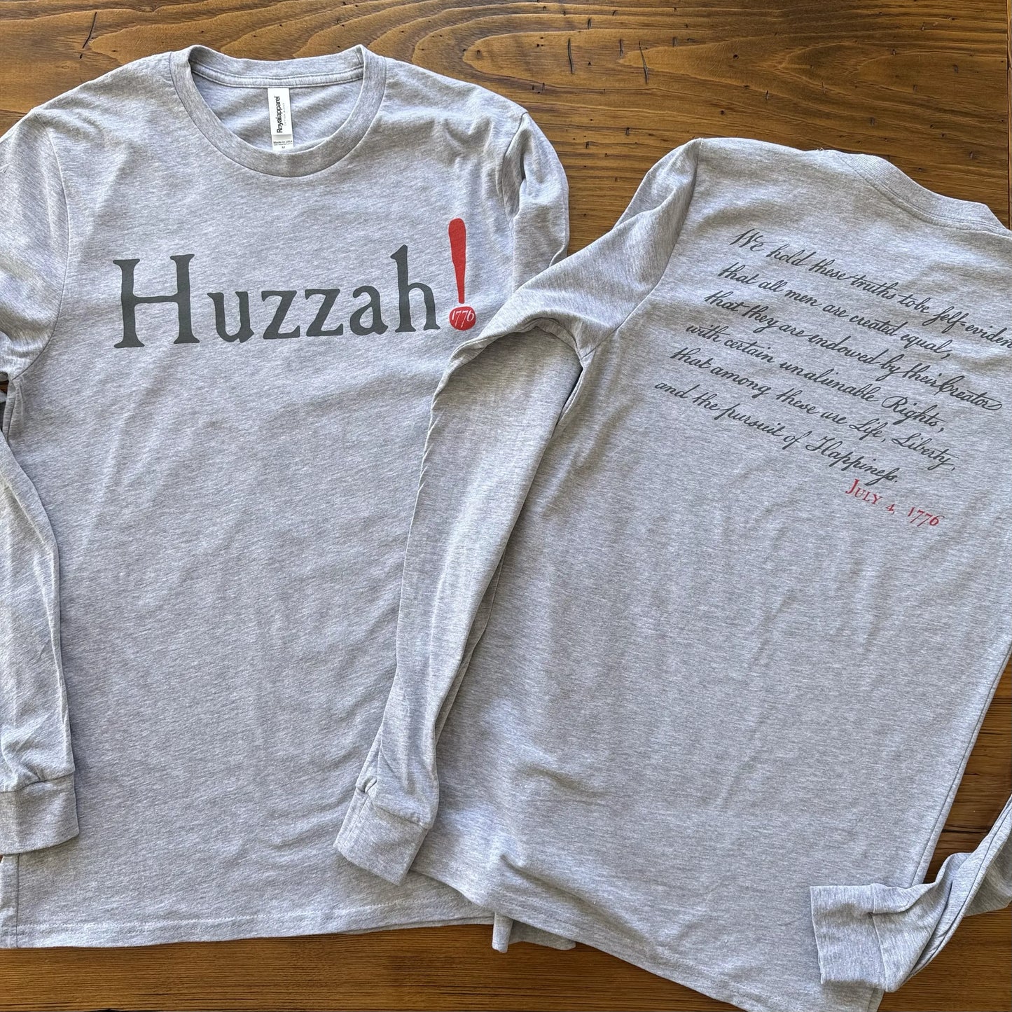 Huzzah! July 4, 1776 Long-sleeved shirt — Made in America