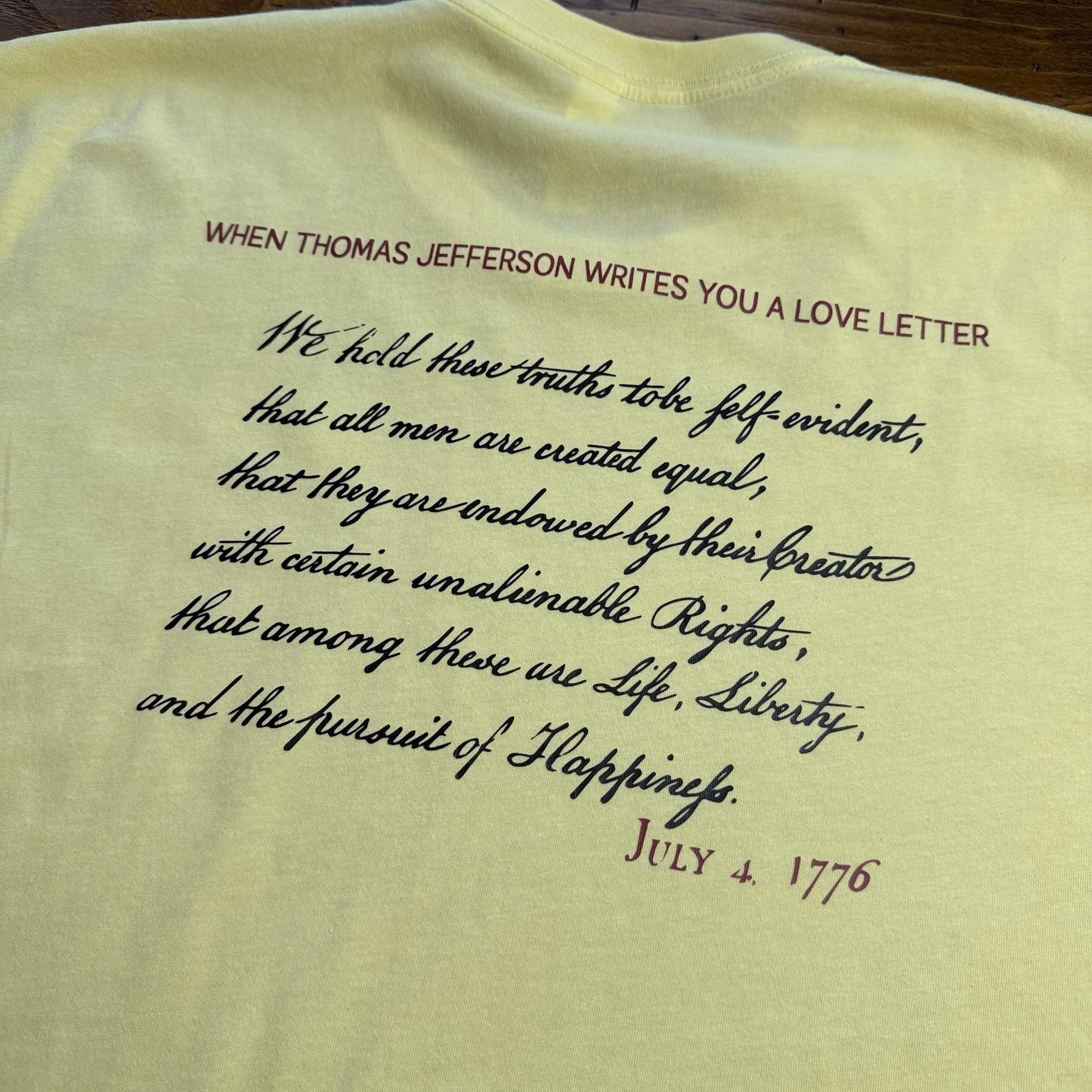 Thomas Jefferson “Love Letter” - “Breakup Letter” Made in America Shirt  — Limited edition