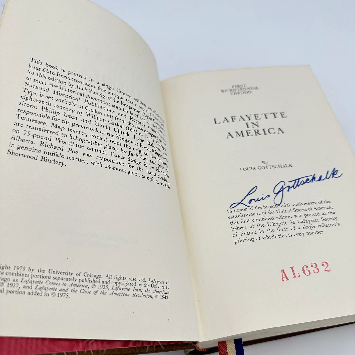 "Lafayette in America" by Louis Gottschalk — First Bicentennial Edition