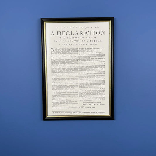 Framed "Declaration of Independence" Boston Broadside from the Printing Office of Edes & Gill in Boston