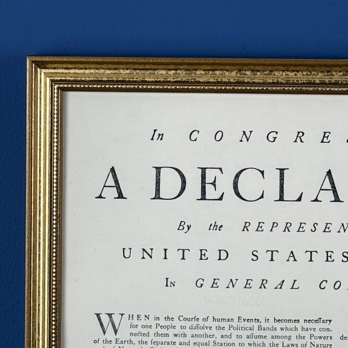Framed "Declaration of Independence" Boston Broadside from the Printing Office of Edes & Gill in Boston