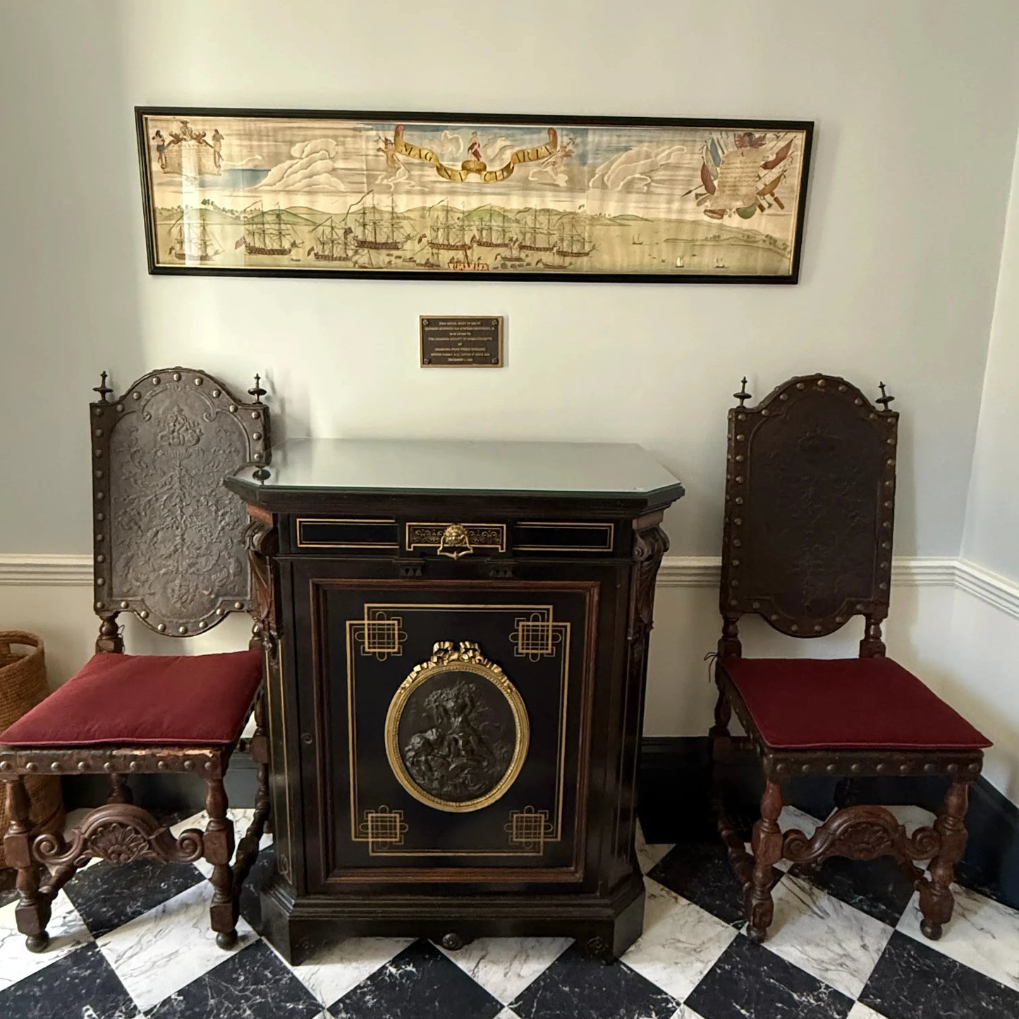 A Perspective View of the Blockade of Boston Harbour in an archival, full-sized print