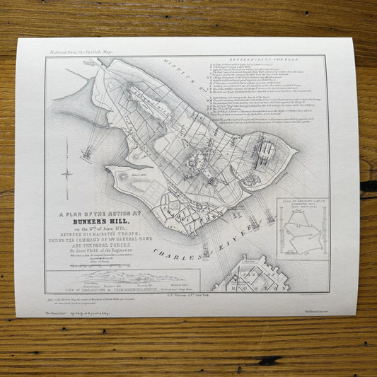 1775 "A plan of the action at Bunker's Hill" — Archival print