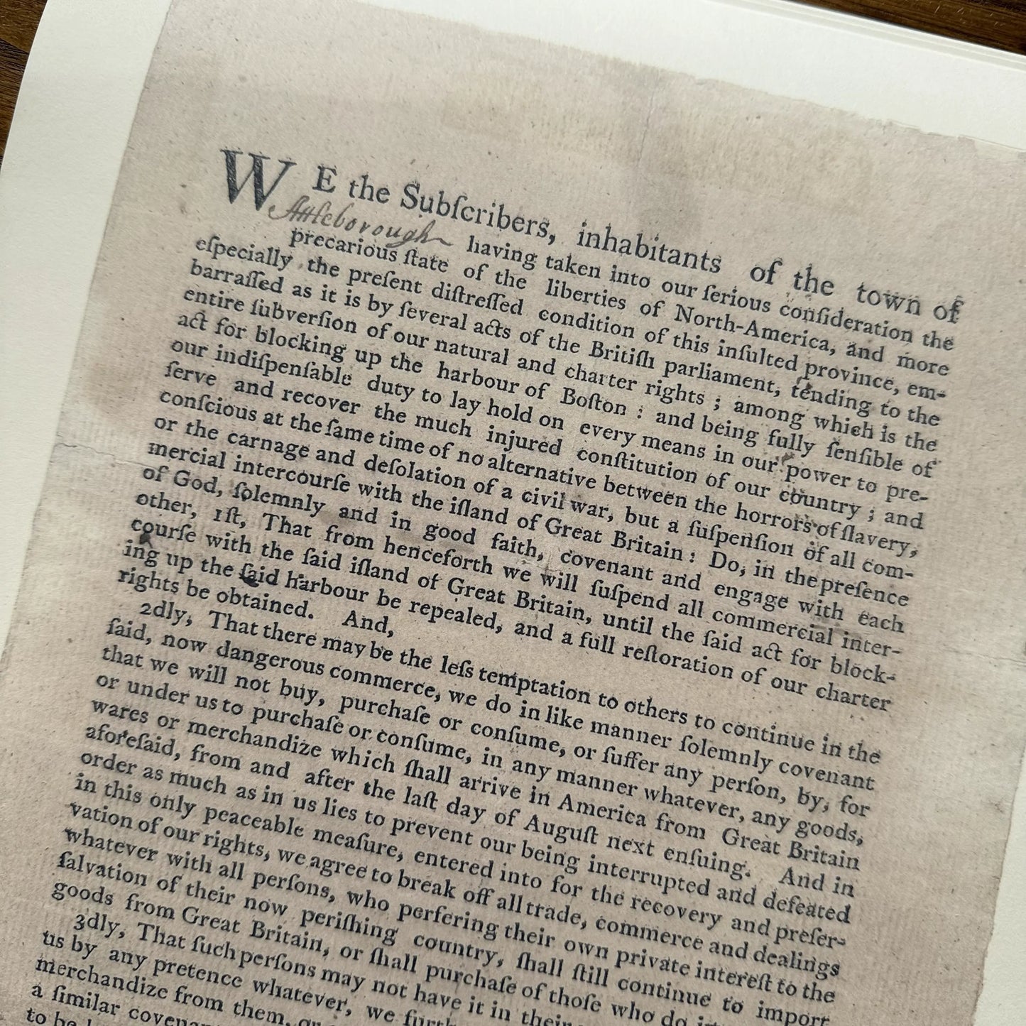 1774 Solemn League and Covenant — Print — Only 6 available