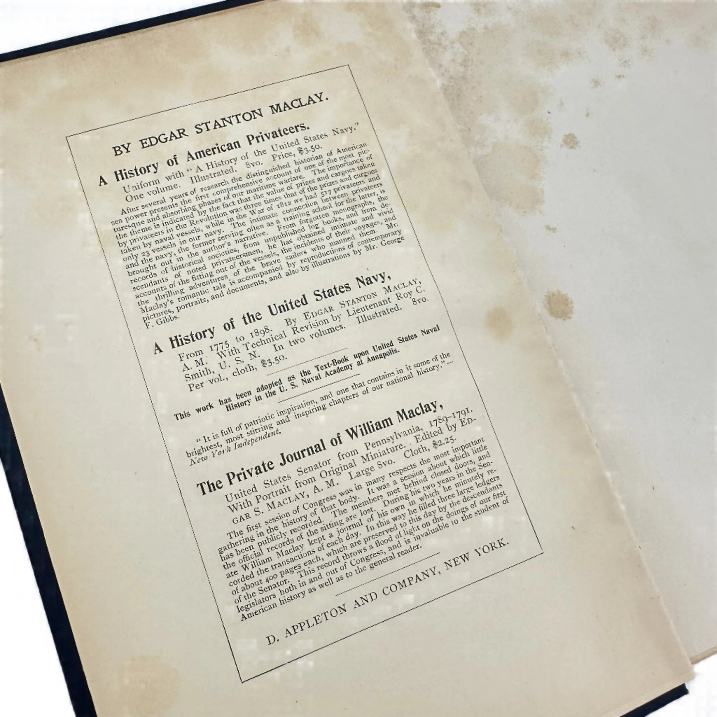 1899 "A History of American Privateers" by Edgar Stanton Maclay