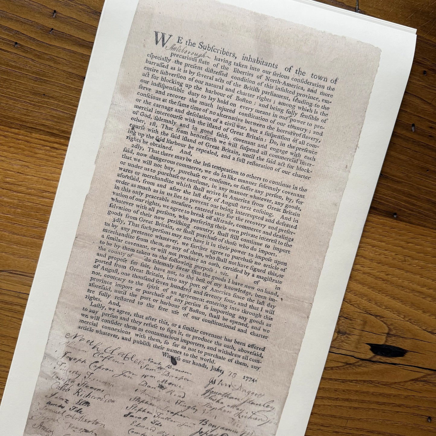 1774 Solemn League and Covenant — Print — Only 6 available