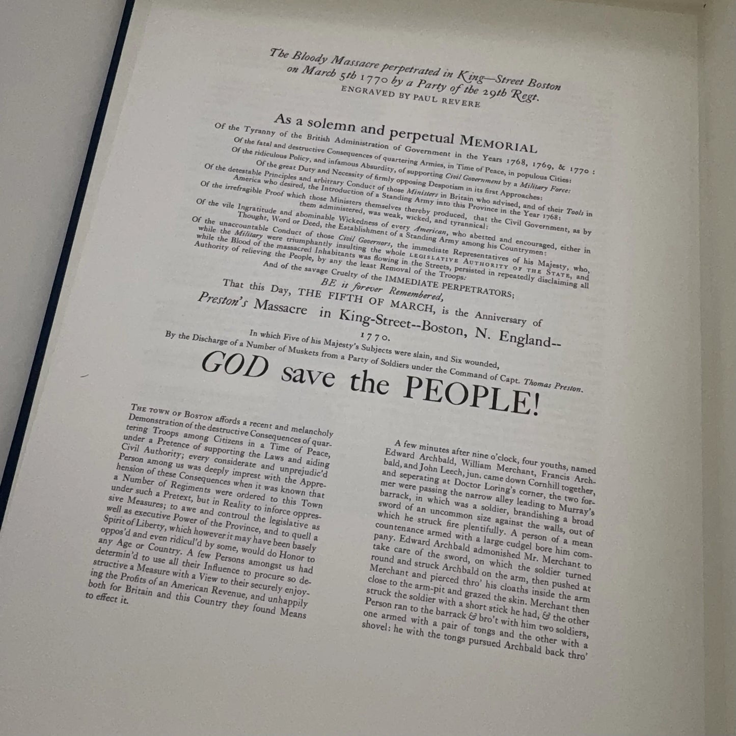 The Paul Revere Portfolio — Framed prints from the original plates — Limited edition — #35