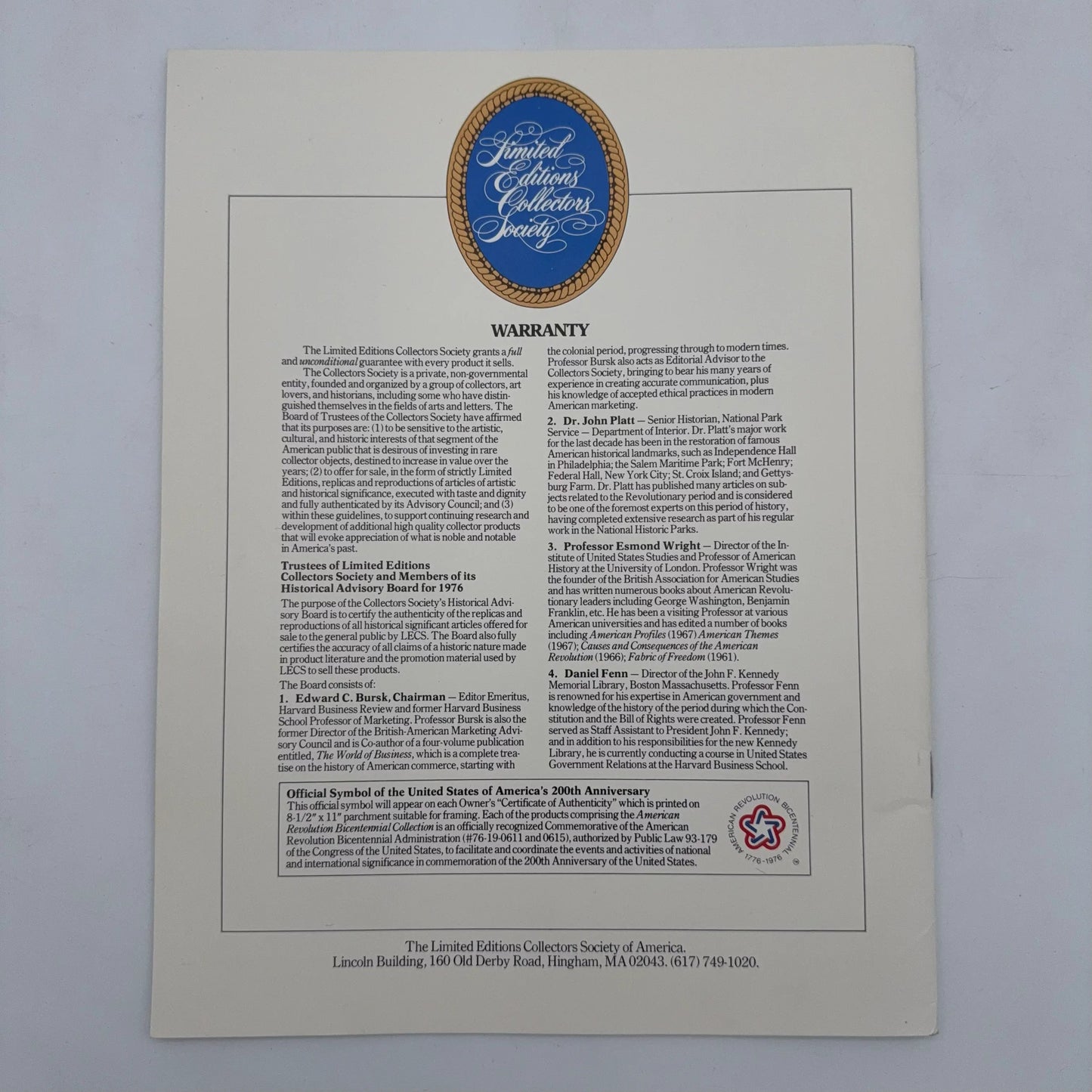 Whitechapel Liberty Bell Replica  — 22K gold plate — Limited edition for the Bicentennial