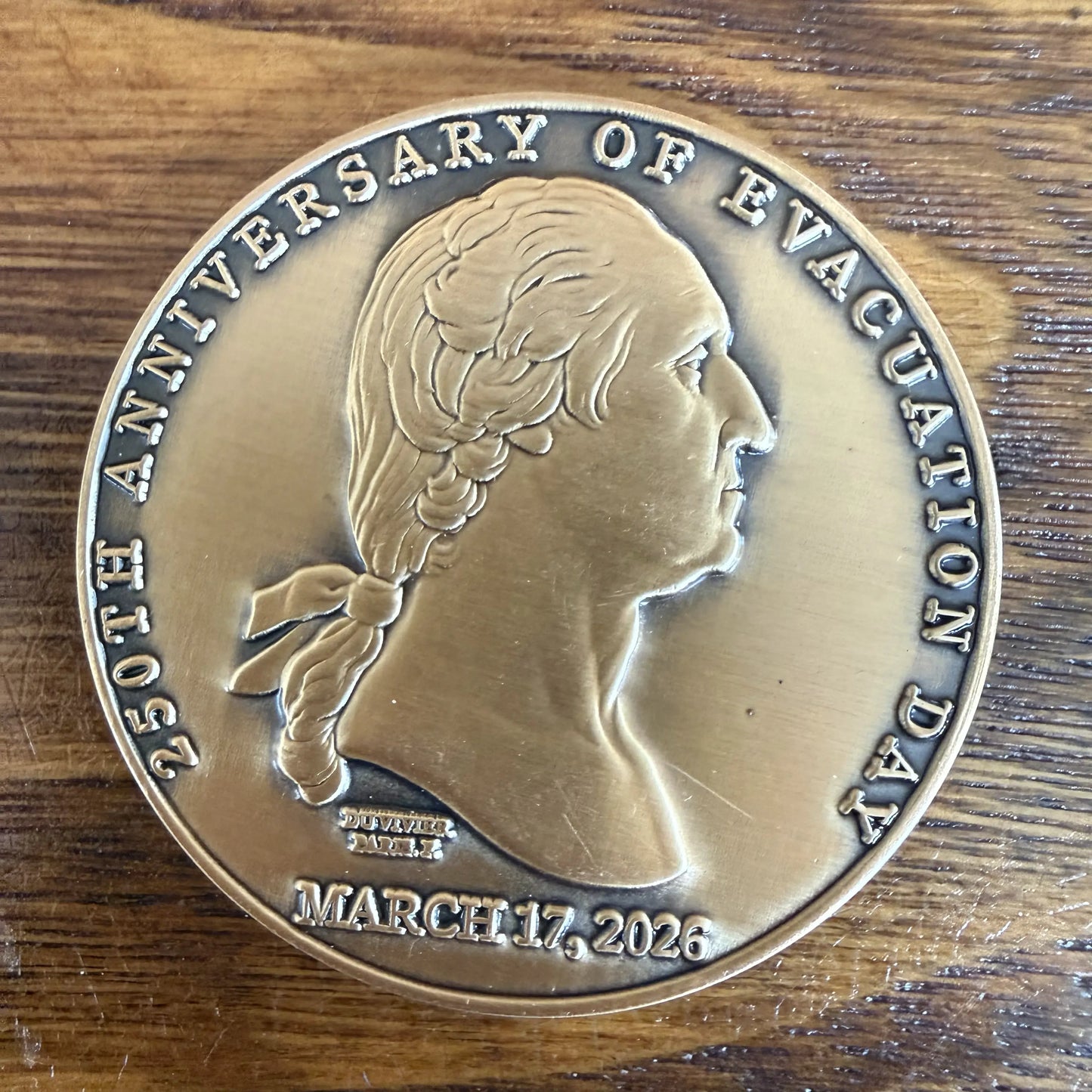 250th Anniversary Evacuation Day Commemorative Medal