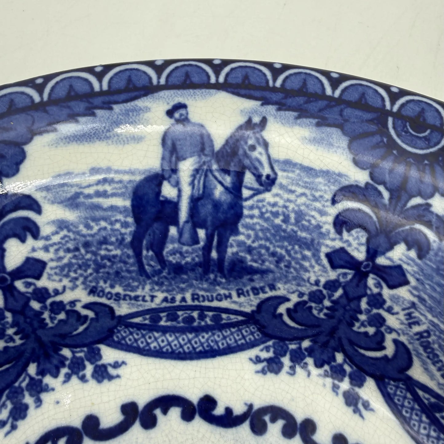 Theodore Roosevelt Plate with scenes from his life