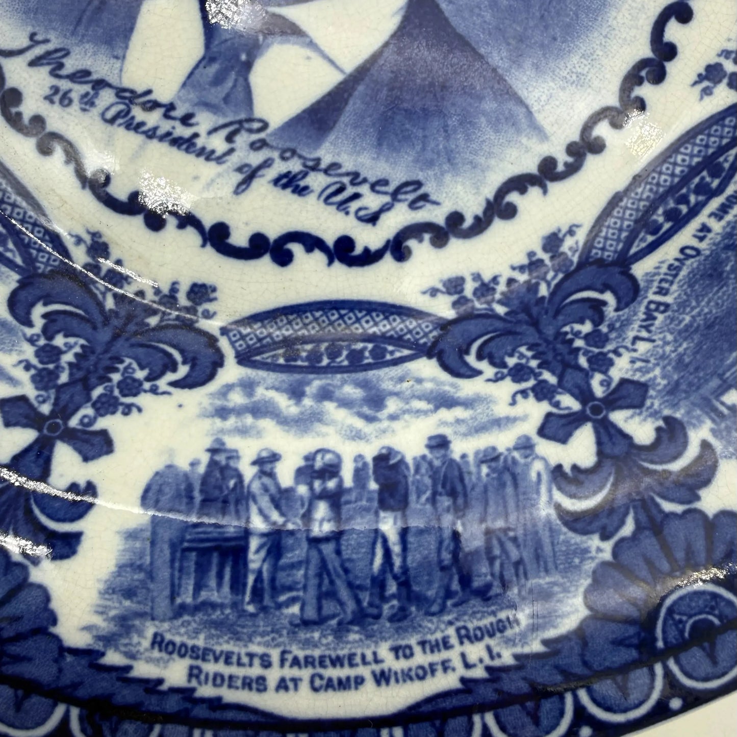 Theodore Roosevelt Plate with scenes from his life