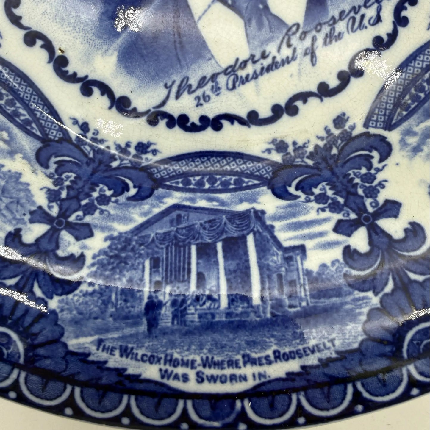 Theodore Roosevelt Plate with scenes from his life