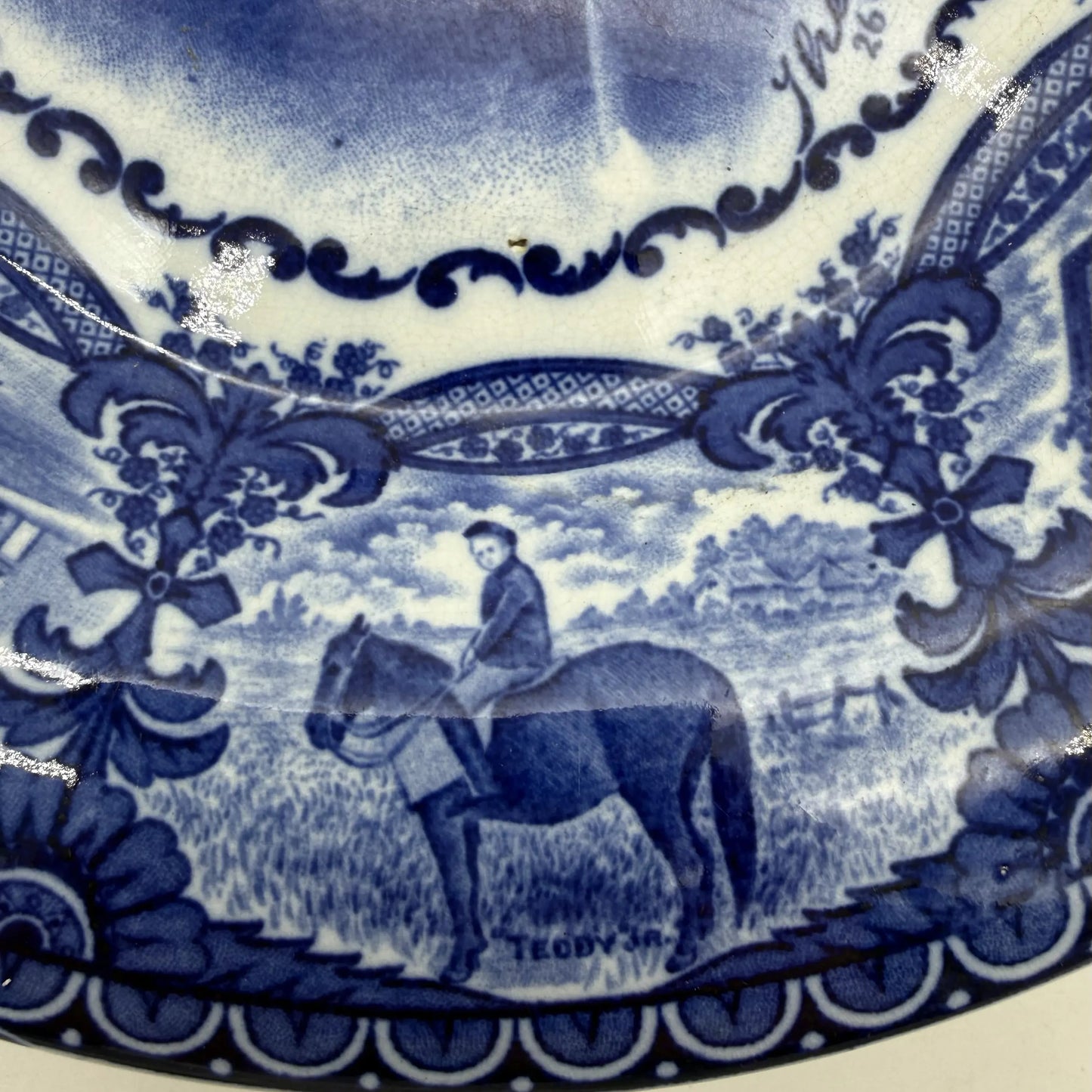 Theodore Roosevelt Plate with scenes from his life