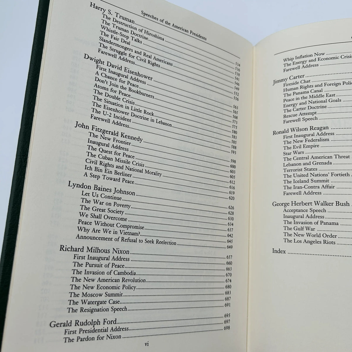 "Speeches of the American Presidents" Edited by Janet Podell and Steven Anzovin - Leather-bound, gilt-edged Easton Press edition — Two volume set