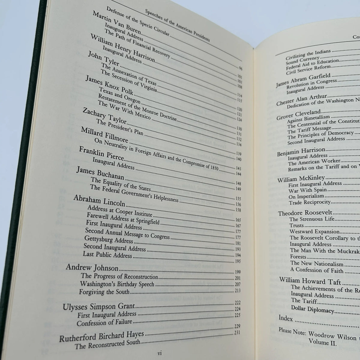 "Speeches of the American Presidents" Edited by Janet Podell and Steven Anzovin - Leather-bound, gilt-edged Easton Press edition — Two volume set