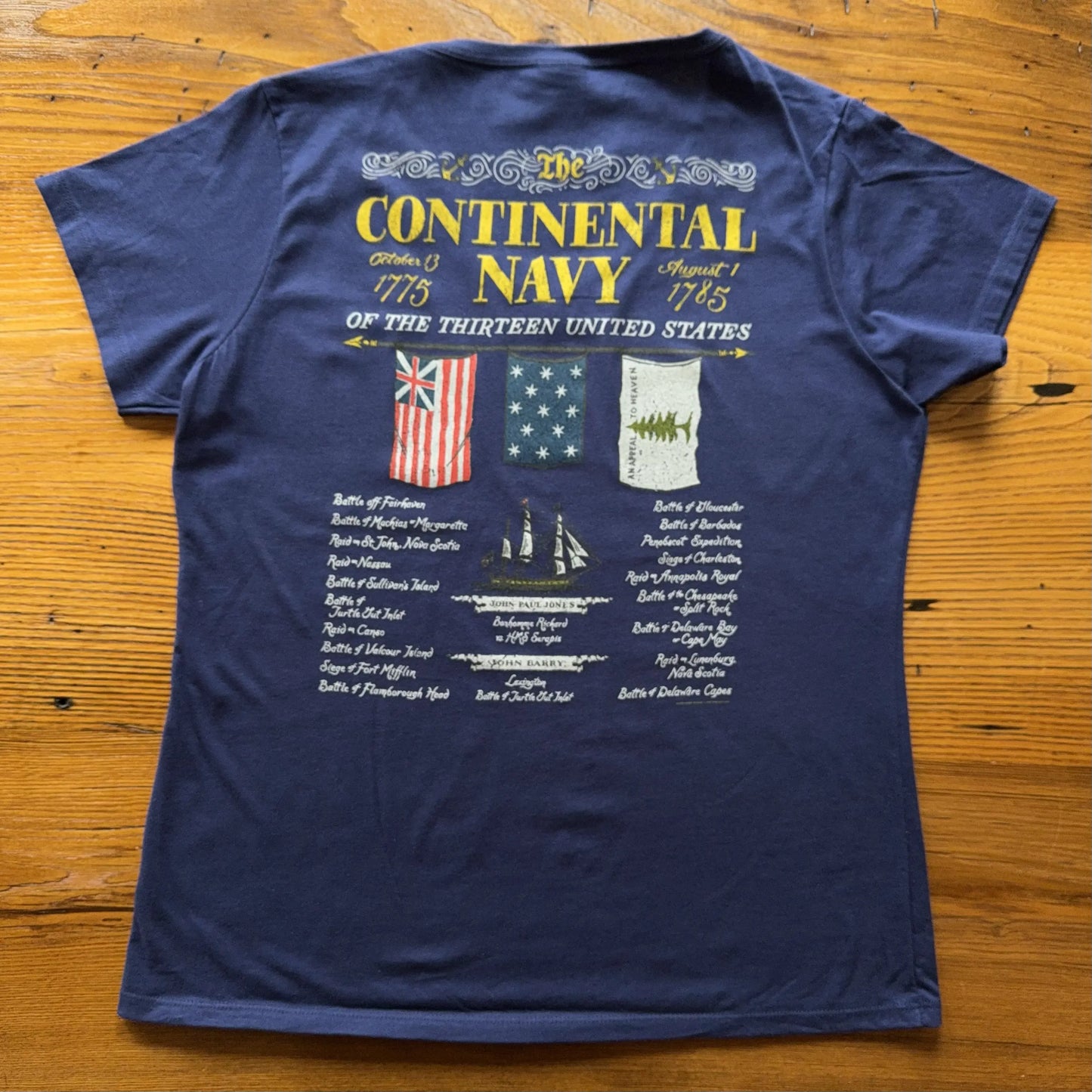 "The Continental Navy" Women's fitted v-neck shirt