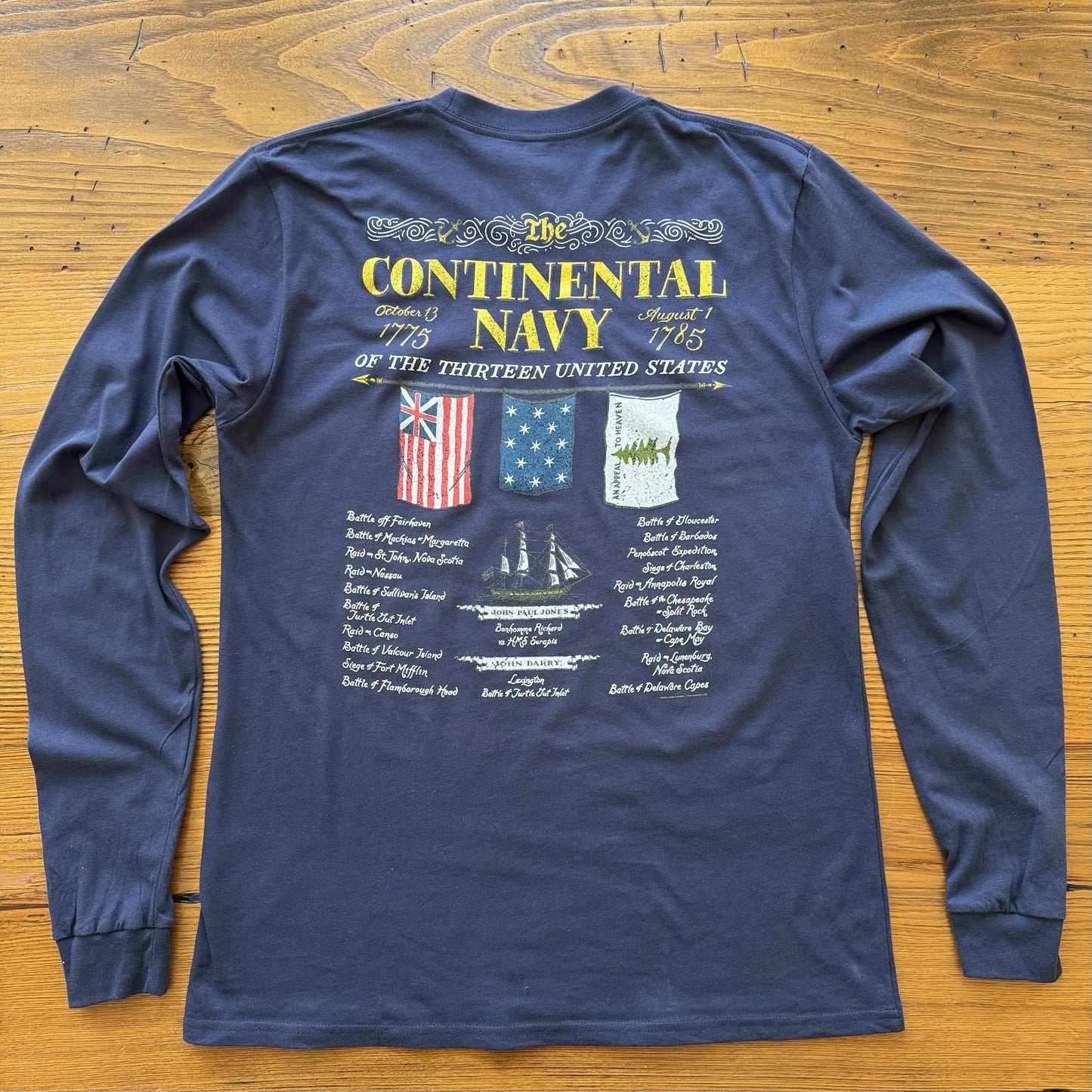 "The Continental Navy" Made in America Long-sleeved Shirt