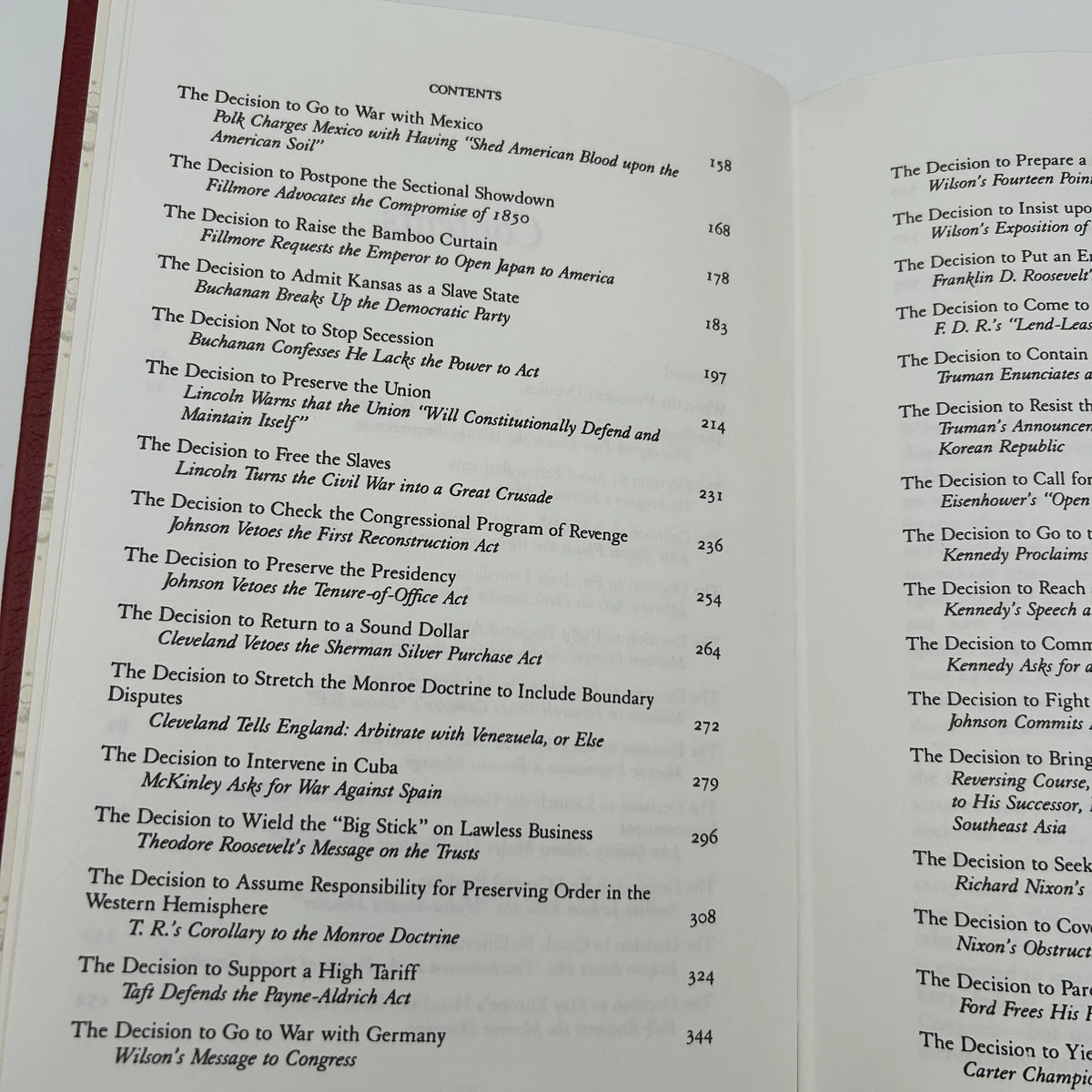 "Great Presidential Decisions" by Richard B. Morris and Jeffrey B. Morris - Leather-bound, gilt-edged Easton Press edition