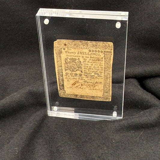 Colonial Currency — Pennsylvania — April 25, 1776 — Twenty Shillings