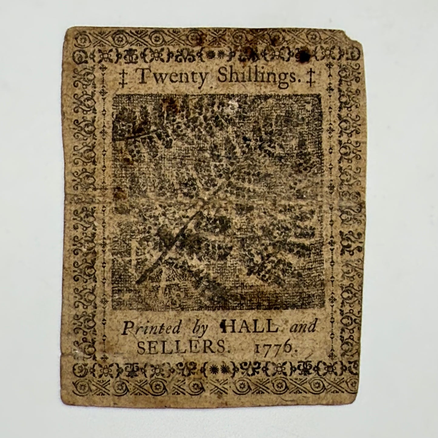 Colonial Currency — Pennsylvania — April 25, 1776 — Twenty Shillings