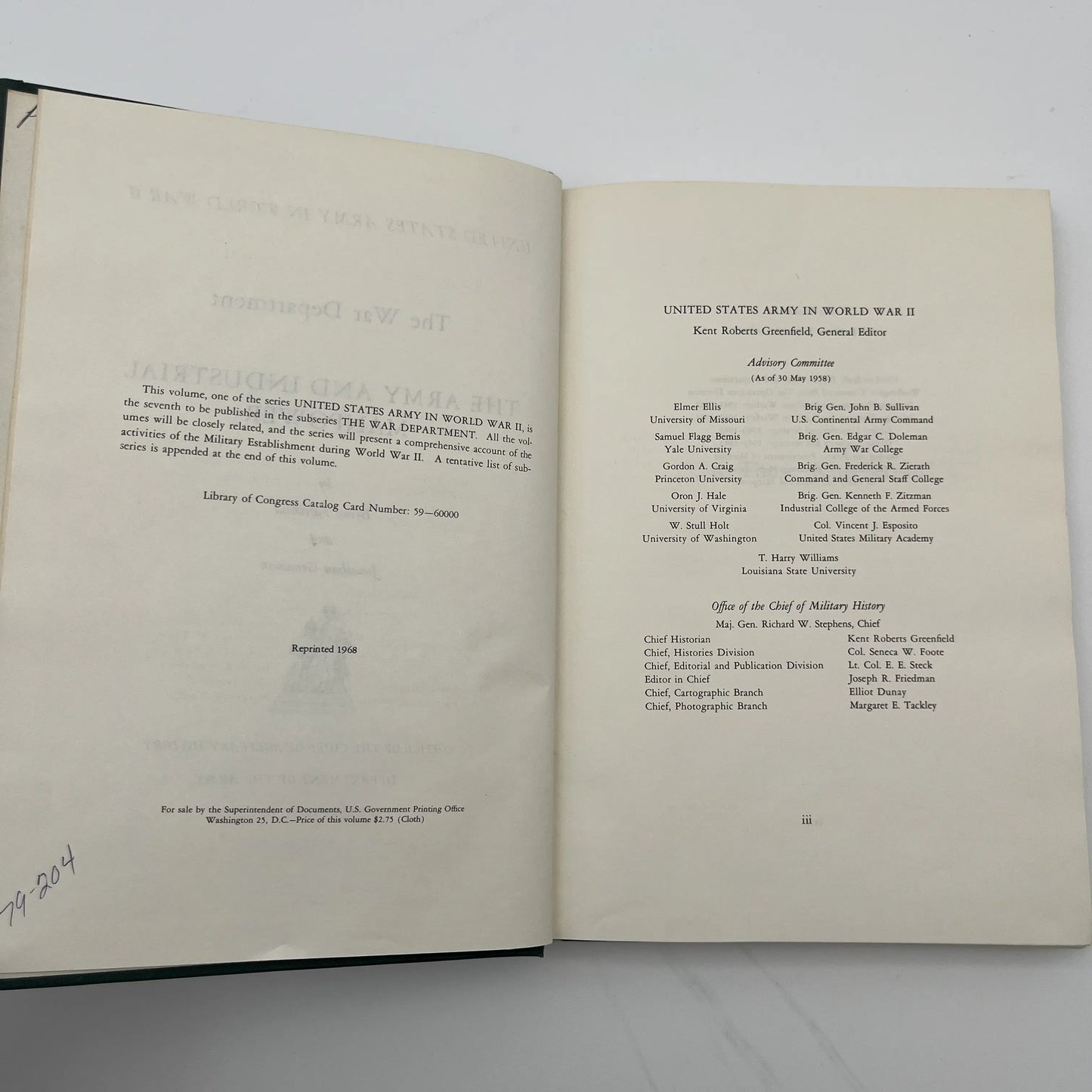 The U.S. Army in World War II: The Army and Industrial Manpower