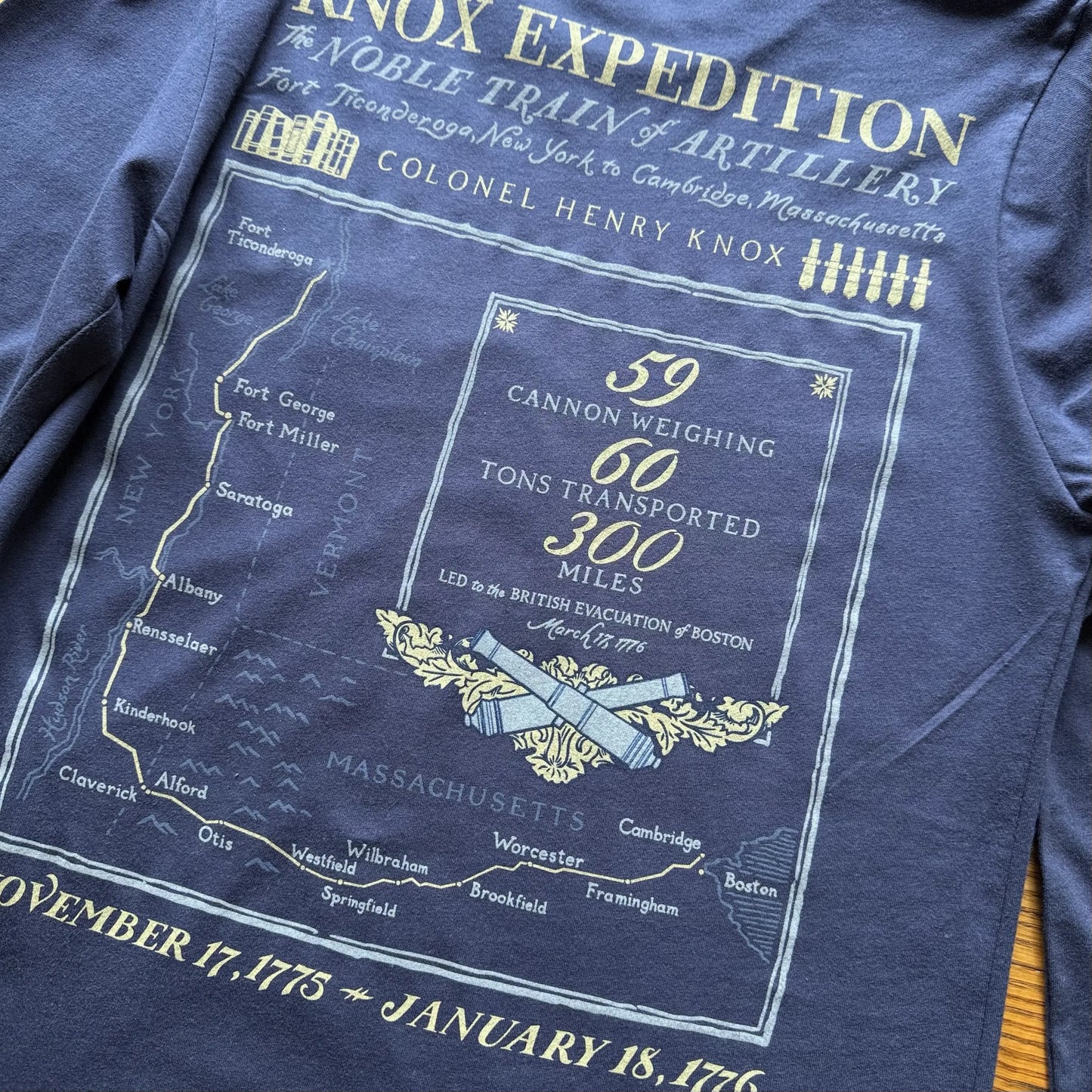 Henry Knox's Noble Train of Artillery Long-sleeved shirt — Made in America