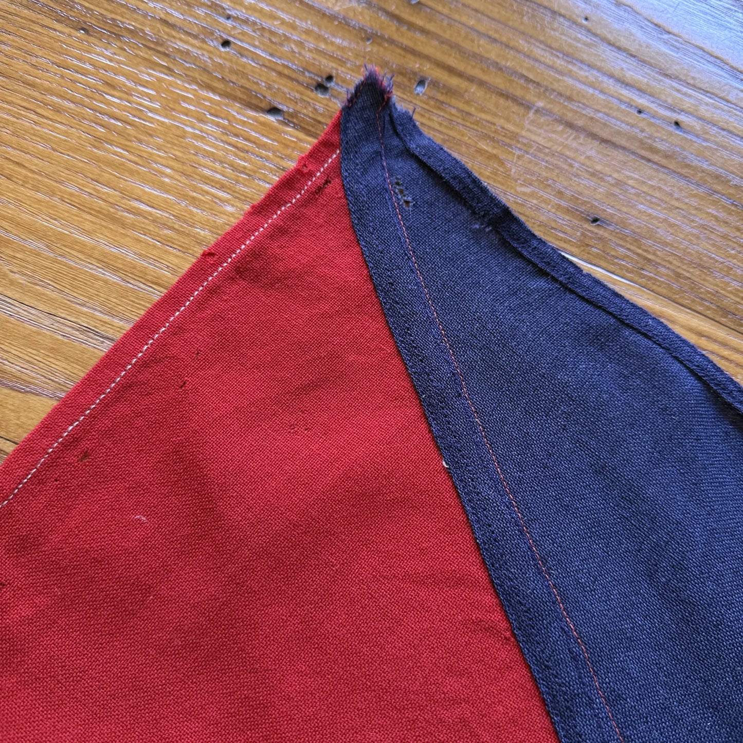 Guidon flag — Red, blue, gold — 15" x 25"