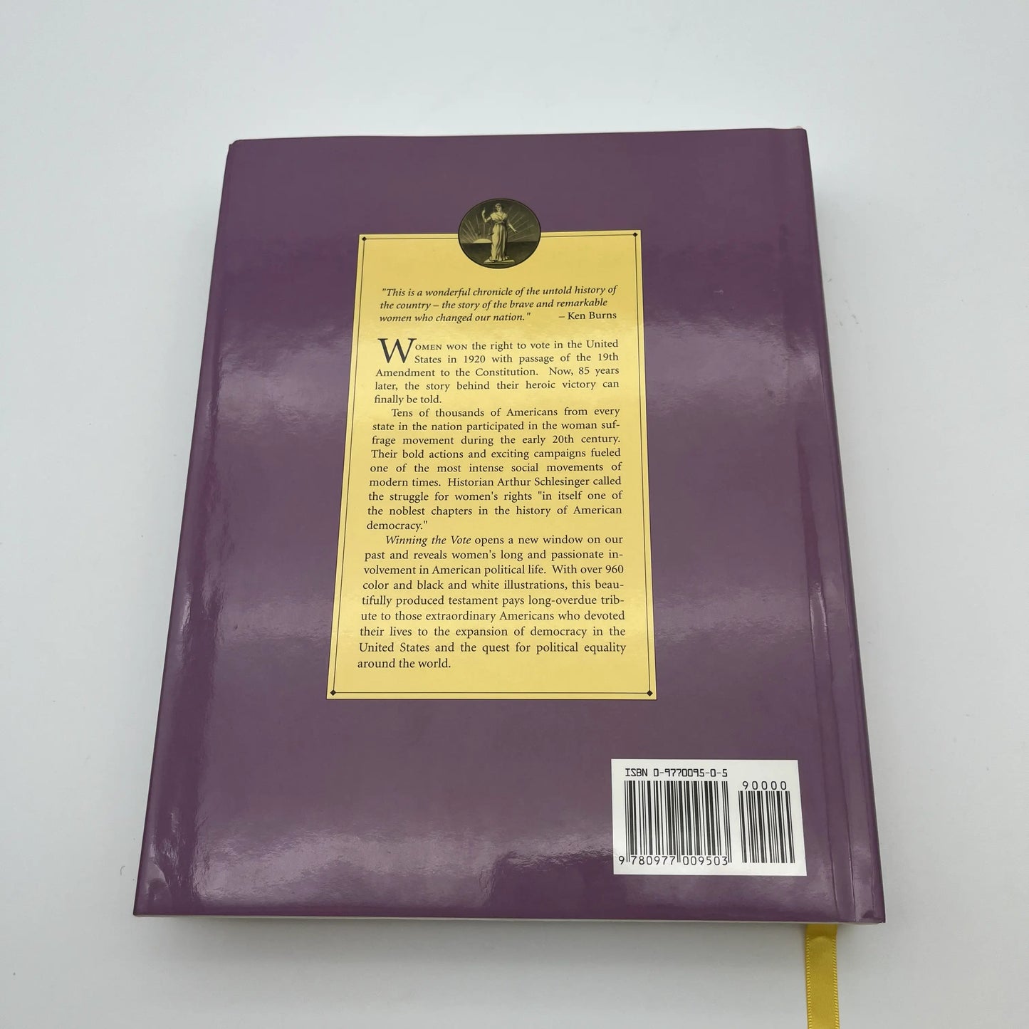 "Winning the Vote: The Triumph of the American Woman Suffrage Movement" — Signed and inscribe by Robert P. J. Cooney, Jr.