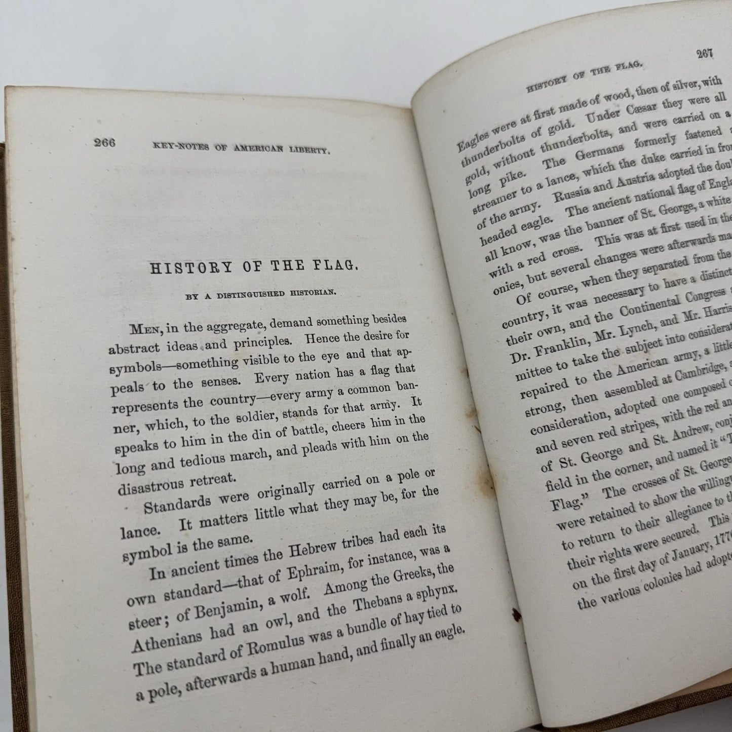 "Key-Notes of American Liberty" by a Distinguished Historian — 1866 — First edition