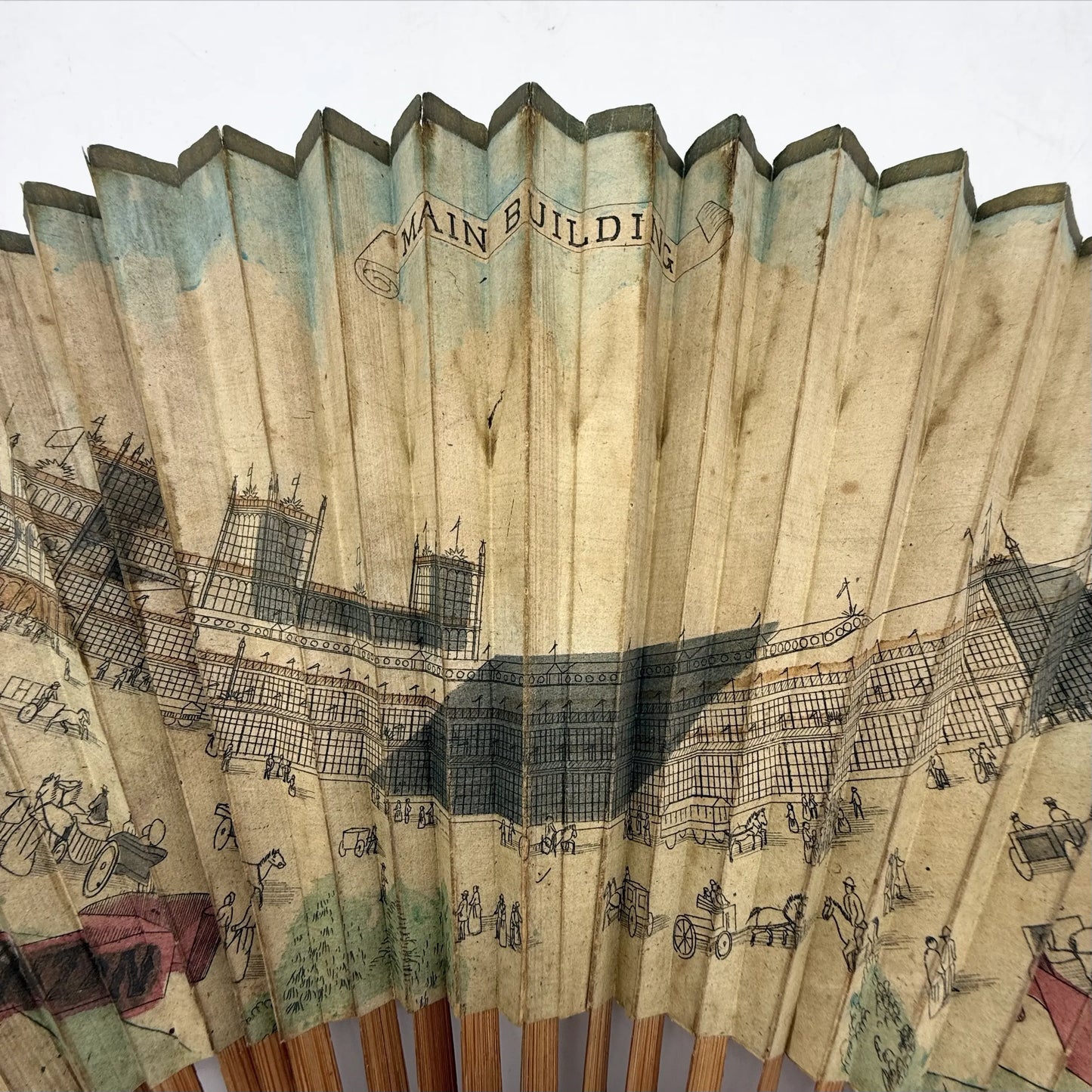 Hand painted 1876 Centennial Exposition Fan