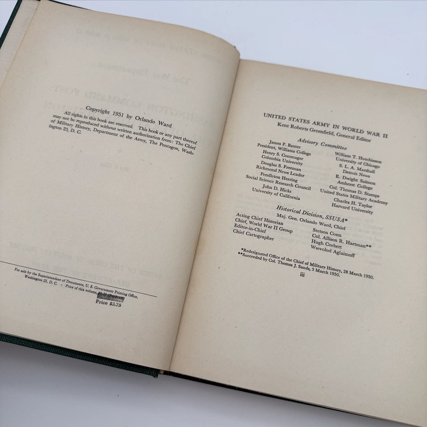 The U.S. Army in World War II: Washington Command Post: The Operations Division