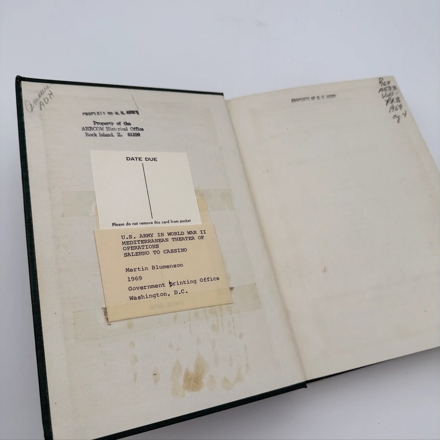 The U.S. Army in World War II:  Salerno to Cassino