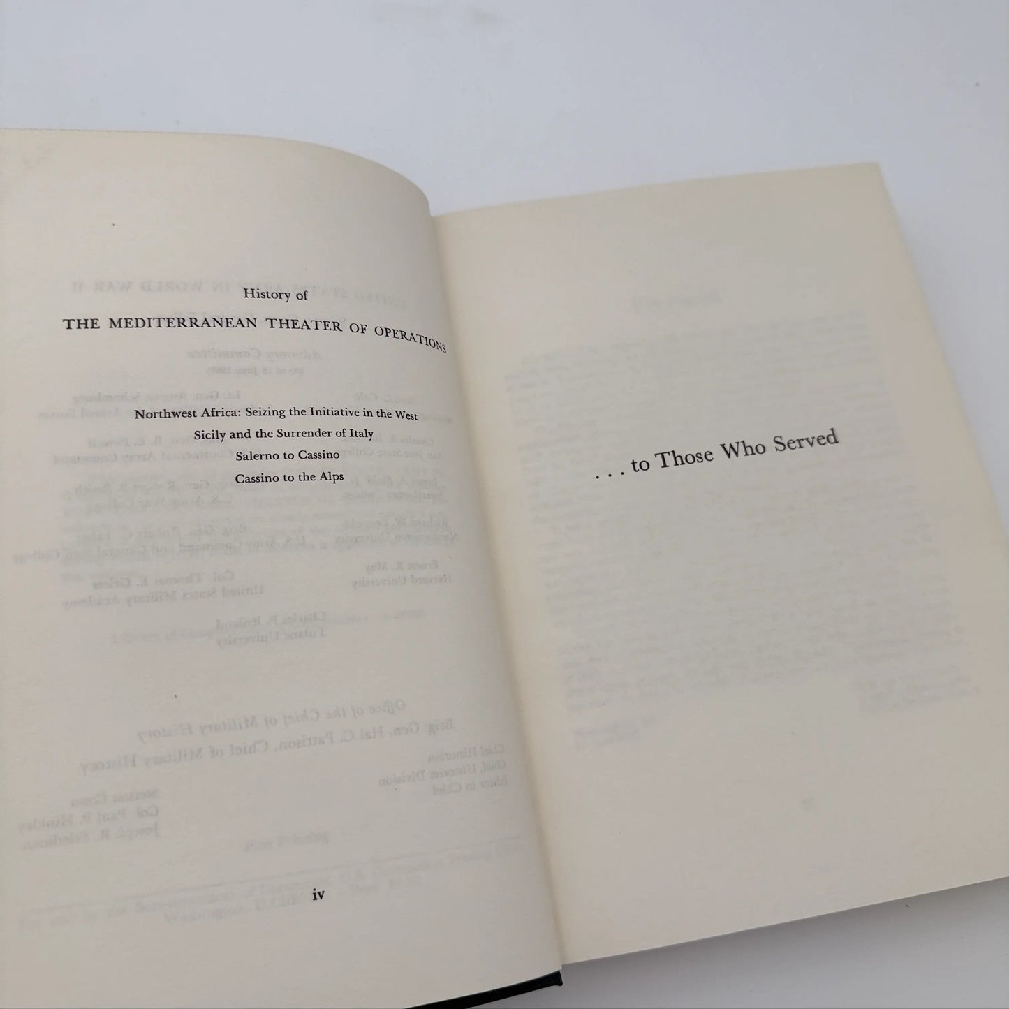 The U.S. Army in World War II:  Salerno to Cassino