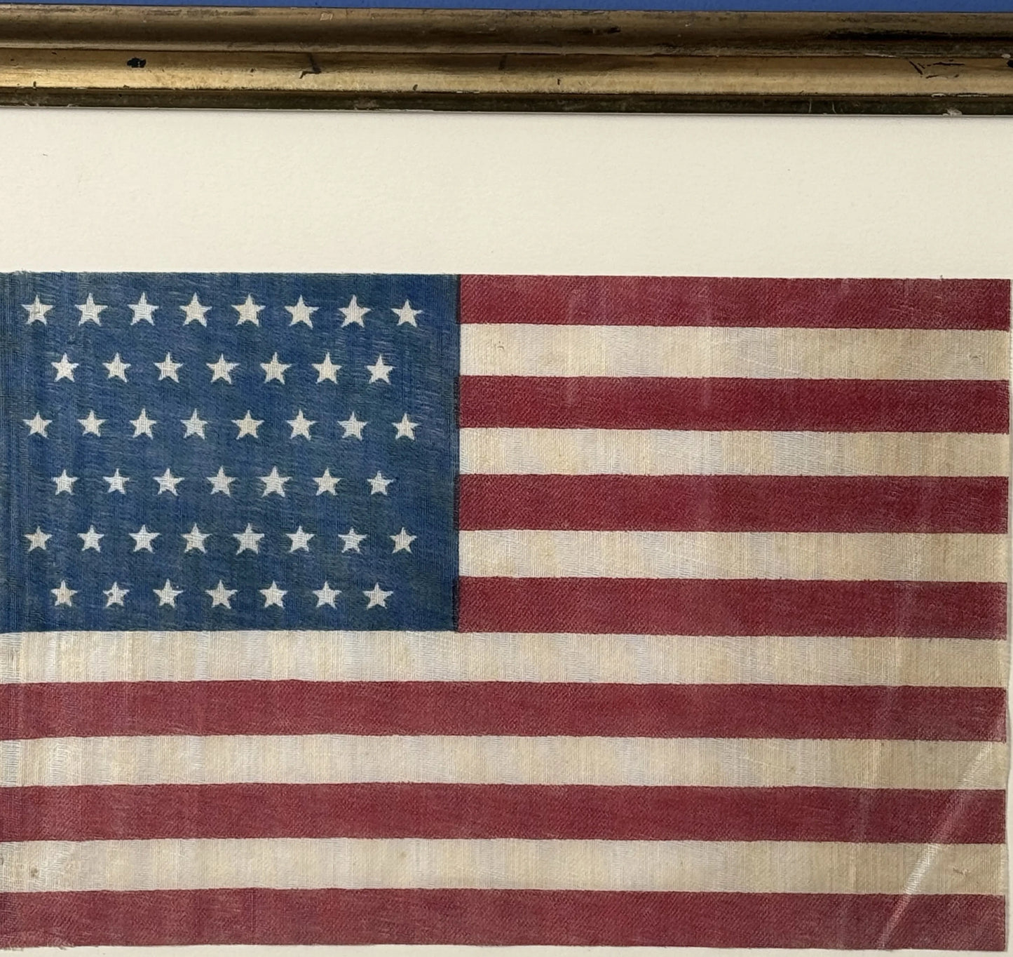 Framed 45-Star American Flag — c. 1896 - 1908