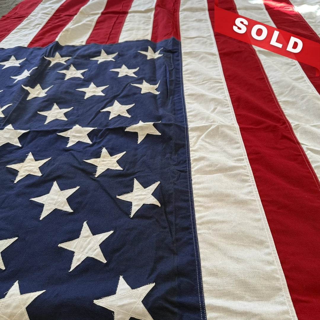 50 Star Flag with sewn stars and stripes — Valley Forge Flag Co. — "Best" — 100% cotton-bunting