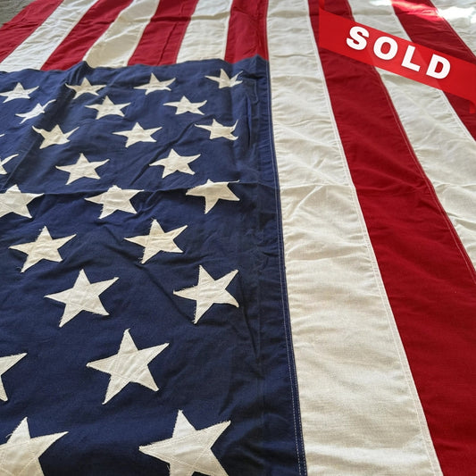 50 Star Flag with sewn stars and stripes — Valley Forge Flag Co. — "Best" — 100% cotton-bunting