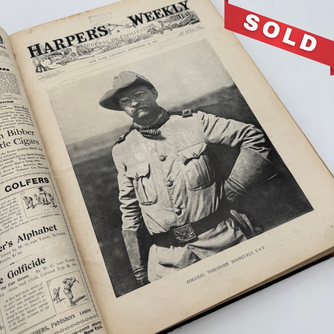 "Harper's Weekly" Vol. 42 for the year 1898, in a large bound book