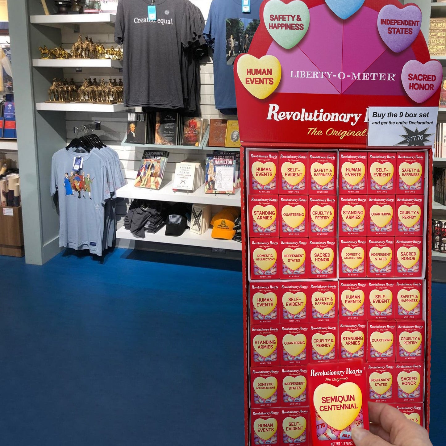 "Revolutionary Hearts" — Declaration of Independence Candy Hearts — Made in New England