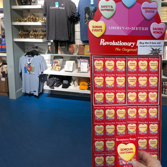 "Revolutionary Hearts" — Declaration of Independence Candy Hearts — Made in New England