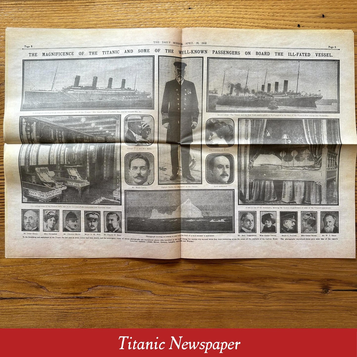 Replica Newspapers on the D-Day Landing and Titanic