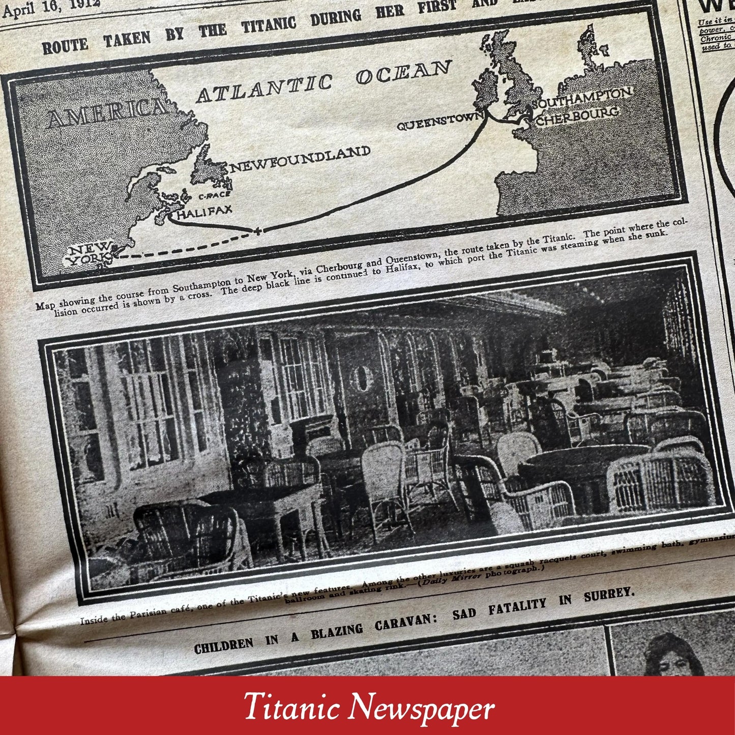 Replica Newspapers on the D-Day Landing and Titanic