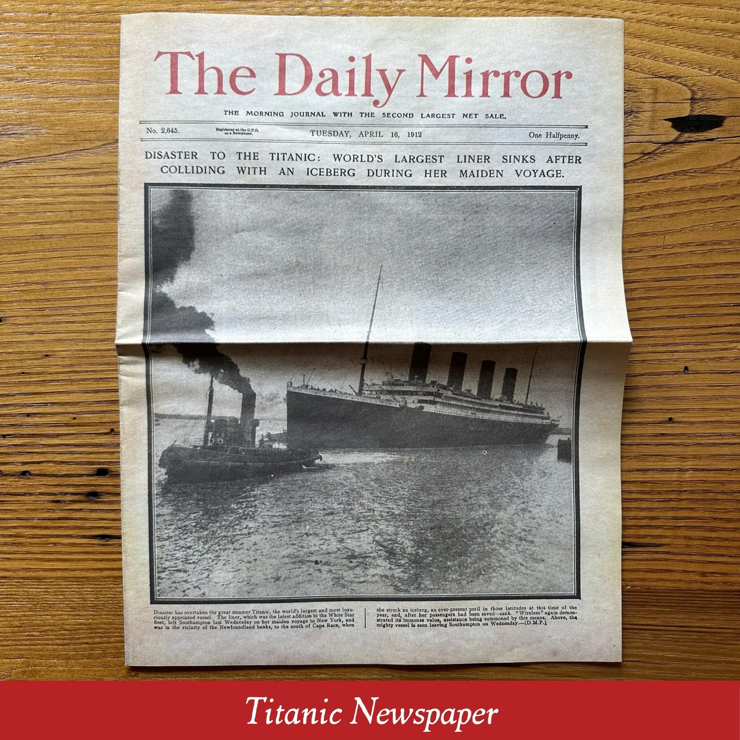 Replica Newspapers on the D-Day Landing and Titanic