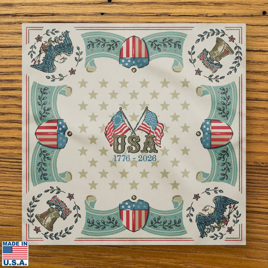 USA 1776 - 2026 Retro Bandana — Made in America