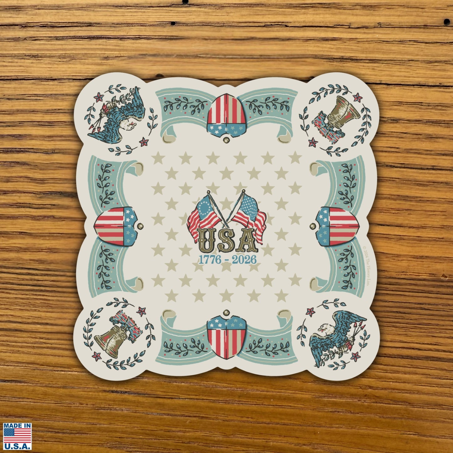 USA 1776 - 2026 Sticker from The History List store