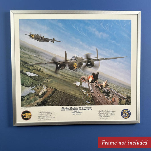 "Alcohol Busters of Formosa" Limited Edition Print — Hand signed by ten veterans from the squadron