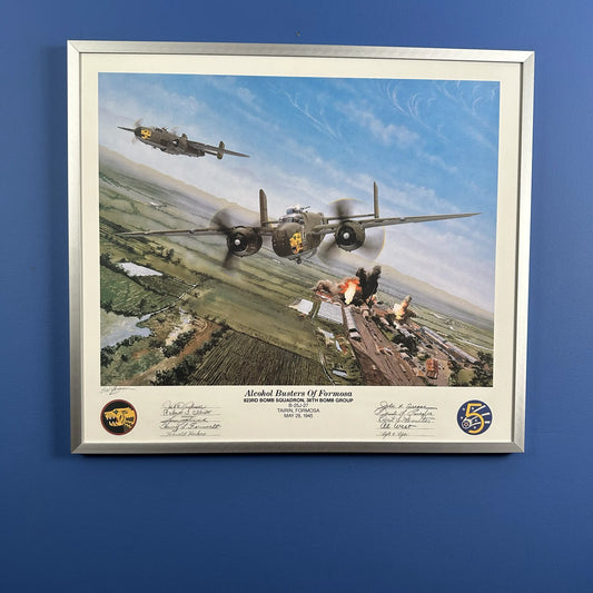 "Alcohol Busters of Formosa" Limited Edition Print — Hand signed by ten veterans from the squadron